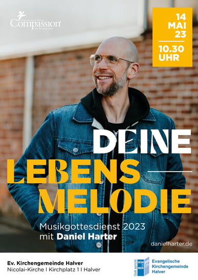Musik-Gottesdienst mit Daniel Harter am 14. Mai