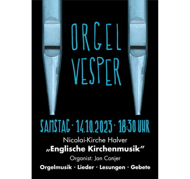 Englische Kirchenmusik bei der Orgelvesper am 14.10.