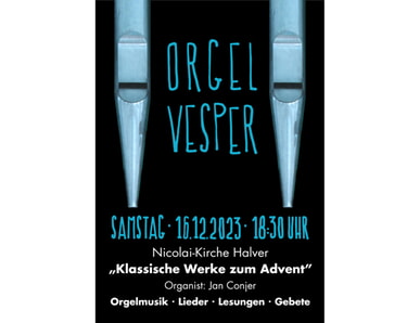 Orgelvesper zum Advent am 16.12.2023