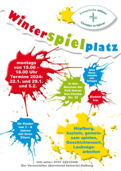 Winterspielplatz der Ev. Allianz ab 22.1.