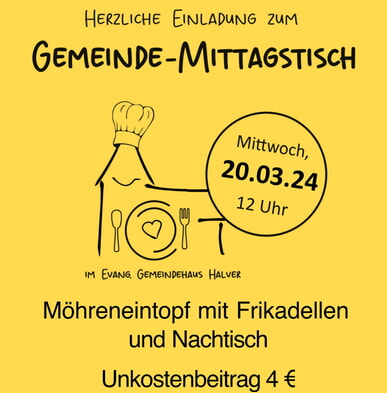 Gemeindemittagstisch am 20.3.2024