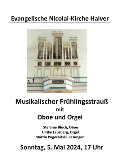 Musikalischer Frühlingsstrauß mit Oboe und Orgel