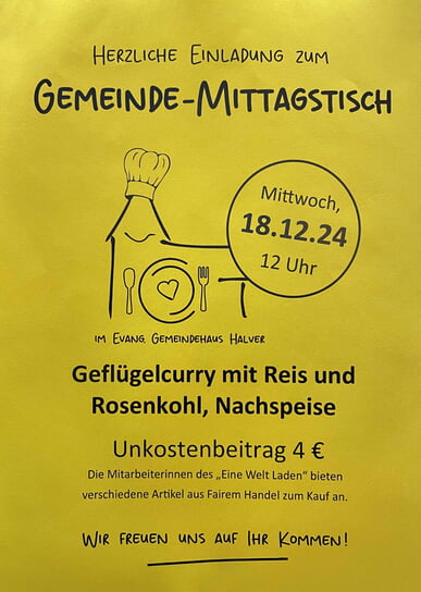 Gemeindemittagstisch am 18.Dez.2024