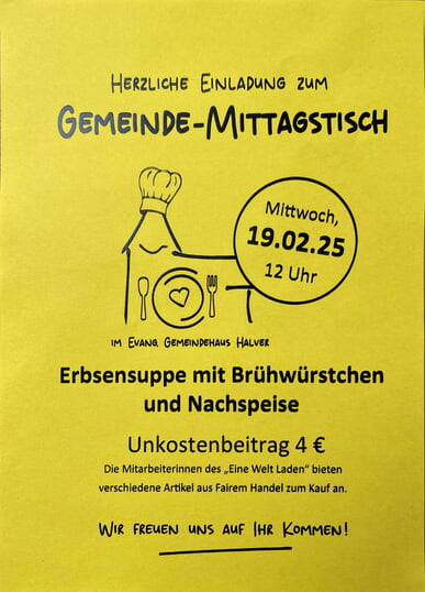 Gemeindemittagstisch am 19.2.2025