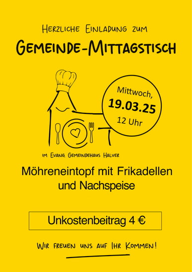 Gemeinde-Mittagstisch am 19.3.2025