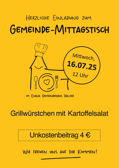 Gemeinde Mittagstisch am 16.7.