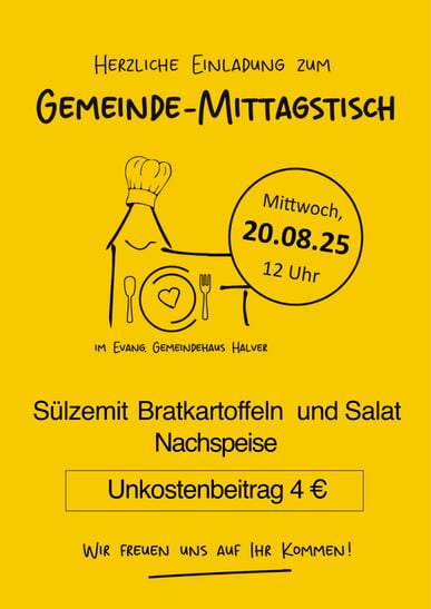 Gemeinde-Mittagstisch am 20.08.2025
