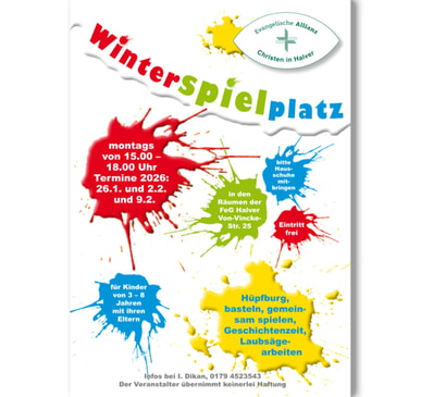Winterspielplatz der Ev. Allianz ab 26.1.2026