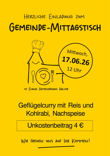 Gemeinde Mittagstisch am 17.6.