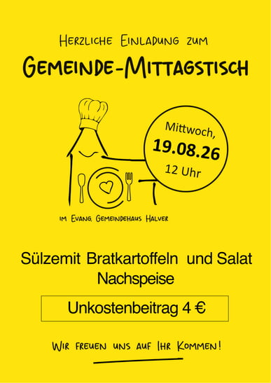 Gemeinde-Mittagstisch am 19.8.2026