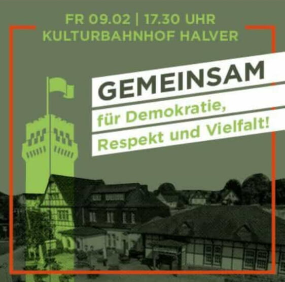 Ankündigung Demo für Demokratie
